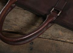 Handmade Leather Mens Cool Messenger Bag Briefcase Work Bag Business Bag Laptop Bag for men
