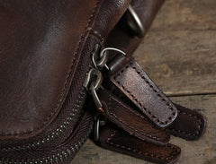 Handmade Leather Mens Cool Messenger Bag Briefcase Work Bag Business Bag Laptop Bag for men