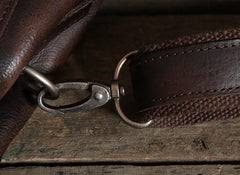 Handmade Leather Mens Cool Messenger Bag Briefcase Work Bag Business Bag Laptop Bag for men