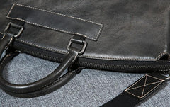 Handmade Leather Mens Cool Messenger Bag Briefcase Work Bag Business Bag Laptop Bag for men