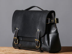 Handmade Leather Mens Cool Messenger Bag Briefcase Work Bag Business Bag Laptop Bag for men - imessengerbags