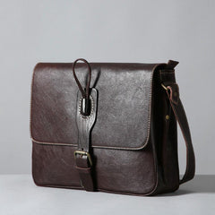Handmade Leather Mens Cool Shoulder Bag Messenger Bag Bike Bag Cycling Bag for men - imessengerbags
