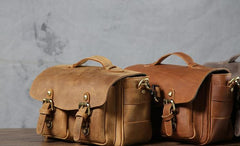 Handmade Leather Mens Cool Shoulder Bag Messenger Bag Camera Bag Cycling Bag for men - imessengerbags