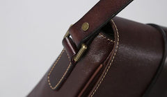 Handmade Leather Mens Cool Shoulder Bag Messenger Bag Chest Bag Bike Bag Cycling Bag for men