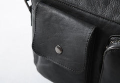 Handmade Leather Mens Cool Shoulder Bag Messenger Bag Chest Bag Bike Bag Cycling Bag for men