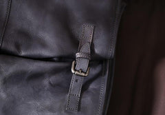 Handmade Leather Mens Cool Shoulder Bag Messenger Bag Chest Bag Bike Bag Cycling Bag for men