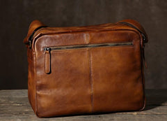 Handmade Leather Mens Cool Shoulder Bag Messenger Bag Chest Bag Bike Bag Cycling Bag for men