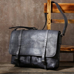 Handmade Leather Mens Cool Shoulder Bag Messenger Bag Chest Bag Bike Bag Cycling Bag for men