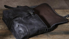 Handmade Leather Mens Cool Shoulder Bag Messenger Bag Chest Bag Bike Bag Cycling Bag for men