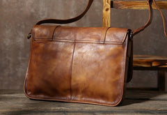 Handmade Leather Mens Cool Shoulder Bag Messenger Bag Chest Bag Bike Bag Cycling Bag for men