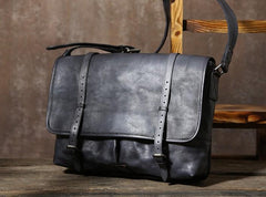 Handmade Leather Mens Cool Shoulder Bag Messenger Bag Chest Bag Bike Bag Cycling Bag for men