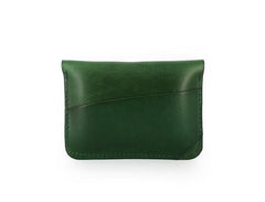 Handmade Leather Mens Front Pocket Wallet Card Wallets Small Change Wallets for Men
