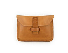 Handmade Leather Mens Front Pocket Wallet Card Wallets Small Change Wallets for Men