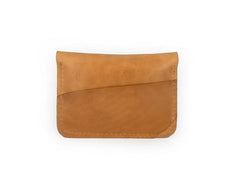 Handmade Leather Mens Front Pocket Wallet Card Wallets Small Change Wallets for Men