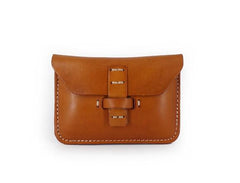 Handmade Leather Mens Front Pocket Wallet Card Wallets Small Change Wallets for Men