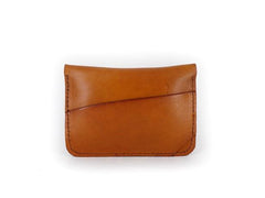 Handmade Leather Mens Front Pocket Wallet Card Wallets Small Change Wallets for Men