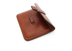 Handmade Leather Mens Front Pocket Wallet Card Wallets Small Change Wallets for Men