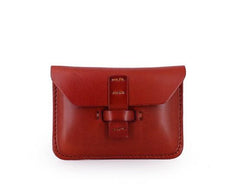 Handmade Leather Mens Front Pocket Wallet Card Wallets Small Change Wallets for Men