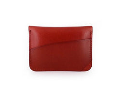 Handmade Leather Mens Front Pocket Wallet Card Wallets Small Change Wallets for Men