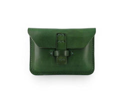 Handmade Leather Mens Front Pocket Wallet Card Wallets Small Change Wallets for Men