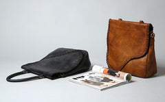 Handmade Leather Mens Handbag Cool Messenger Bag Shoulder Bag for Men