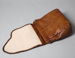 Handmade Leather Mens Handbag Cool Messenger Bag Shoulder Bag for Men - imessengerbags