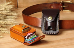 Leather Belt Pouch Mens Small Cases Waist Bag Hip Pack Belt Bag Fanny Pack Bumbag for Men