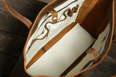 Handmade Leather Mens Tote Bag Cool Handbag Shoulder Bag Work Bag Laptop Bag for Men