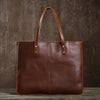 Handmade Leather Mens Tote Bag Cool Handbag Shoulder Bag Work Bag Laptop Bag for Men - imessengerbags