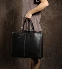 Handmade Leather Mens Tote Bag Cool Handbag Shoulder Bag Work Bag Laptop Bag for Men