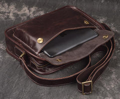 Handmade Leather Small Messenger Bag Shoulder Bag For Men - imessengerbags