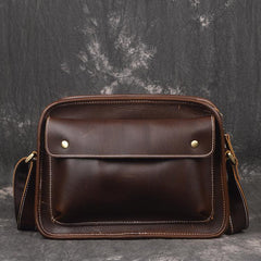 Handmade Leather Small Messenger Bag Shoulder Bag For Men - imessengerbags