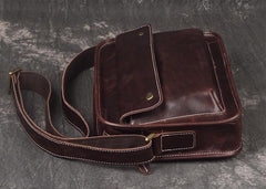 Handmade Leather Small Messenger Bag Shoulder Bag For Men - imessengerbags