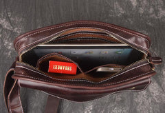 Handmade Leather Small Messenger Bag Shoulder Bag For Men - imessengerbags