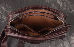 Handmade Leather Small Messenger Bag Shoulder Bag For Men - imessengerbags