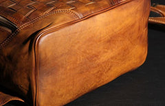 Handmade Leather Vintage Brown Mens Cool Leather Backpack Travel Bag for men