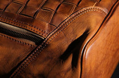 Handmade Leather Vintage Brown Mens Cool Leather Backpack Travel Bag for men