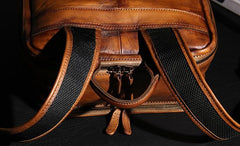 Handmade Leather Vintage Brown Mens Cool Leather Backpack Travel Bag for men