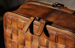 Handmade Leather Vintage Brown Mens Cool Leather Backpack Travel Bag for men