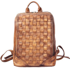 Handmade Leather Vintage Brown Mens Cool Leather Backpack Travel Bag for men