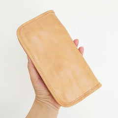 Handmade Mens Black Long Wallet Brown Cool Zipper Long Wallet Clutch Wallet For Men - imessengerbags