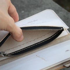 Handmade Mens Tooled Floral Leather Long Chain Wallet Cool Biker Wallet with Chain - imessengerbags