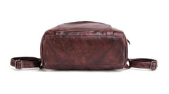 Handmade Cool Leather Men's Backpack Travel Backpack 14inch Computer Backpack For Men - imessengerbags