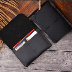 Vintage Brown Leather Men's Passport Wallet Black Travel Wallet Card Wallet For Men - imessengerbags