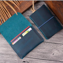 Vintage Brown Leather Men's Passport Wallet Black Travel Wallet Card Wallet For Men - imessengerbags