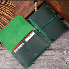 Vintage Brown Leather Men's Passport Wallet Black Travel Wallet Card Wallet For Men - imessengerbags