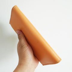 Handmade Mens Leather Brown Long Wallets Wine Red Bifold Long Wallet Clutch for Men - imessengerbags