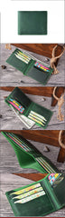 Vintage Brown Leather Men's Small Bifold Wallet Black Slim billfold Wallet For Men - imessengerbags
