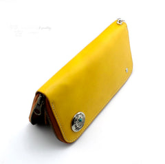 Cool Leather Men's Long Wallet with Chain Biker Chain Wallet Biker Wallet For Men - imessengerbags