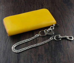 Cool Leather Men's Long Wallet with Chain Biker Chain Wallet Biker Wallet For Men - imessengerbags